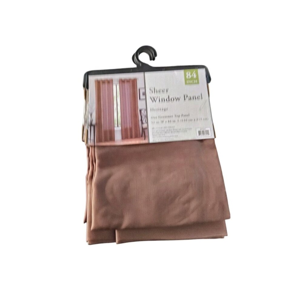 Brown Sheer Curtains Panel Curtains 52x 84 Inch Heritage 4 Panels